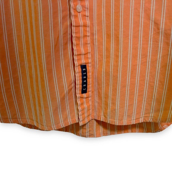 University Of Auburn Long Sleeve Button Down Shirt Crable Sportswear Orange Sz L - Picture 5 of 9